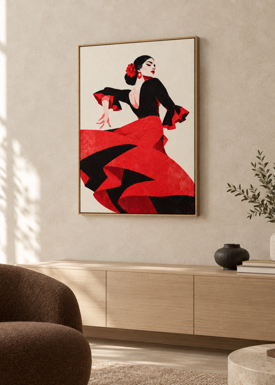 Flamenco – Leinwand mit Rahmen