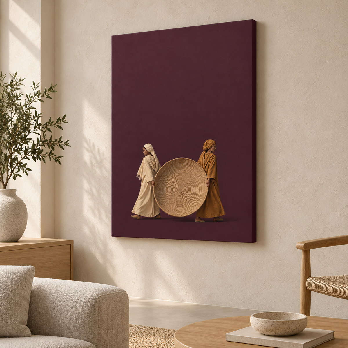 Gemeinsam getragen als Slim Canvas im Wohnraum