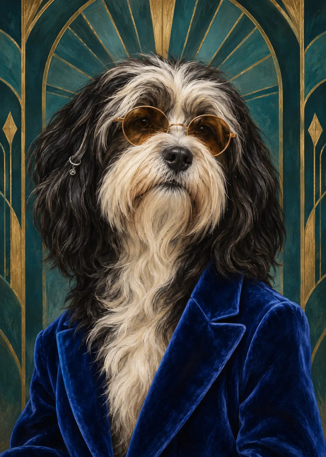 GL00000051 – Tibet Terrier Art Déco, ungerahmte Web-Vorschau
