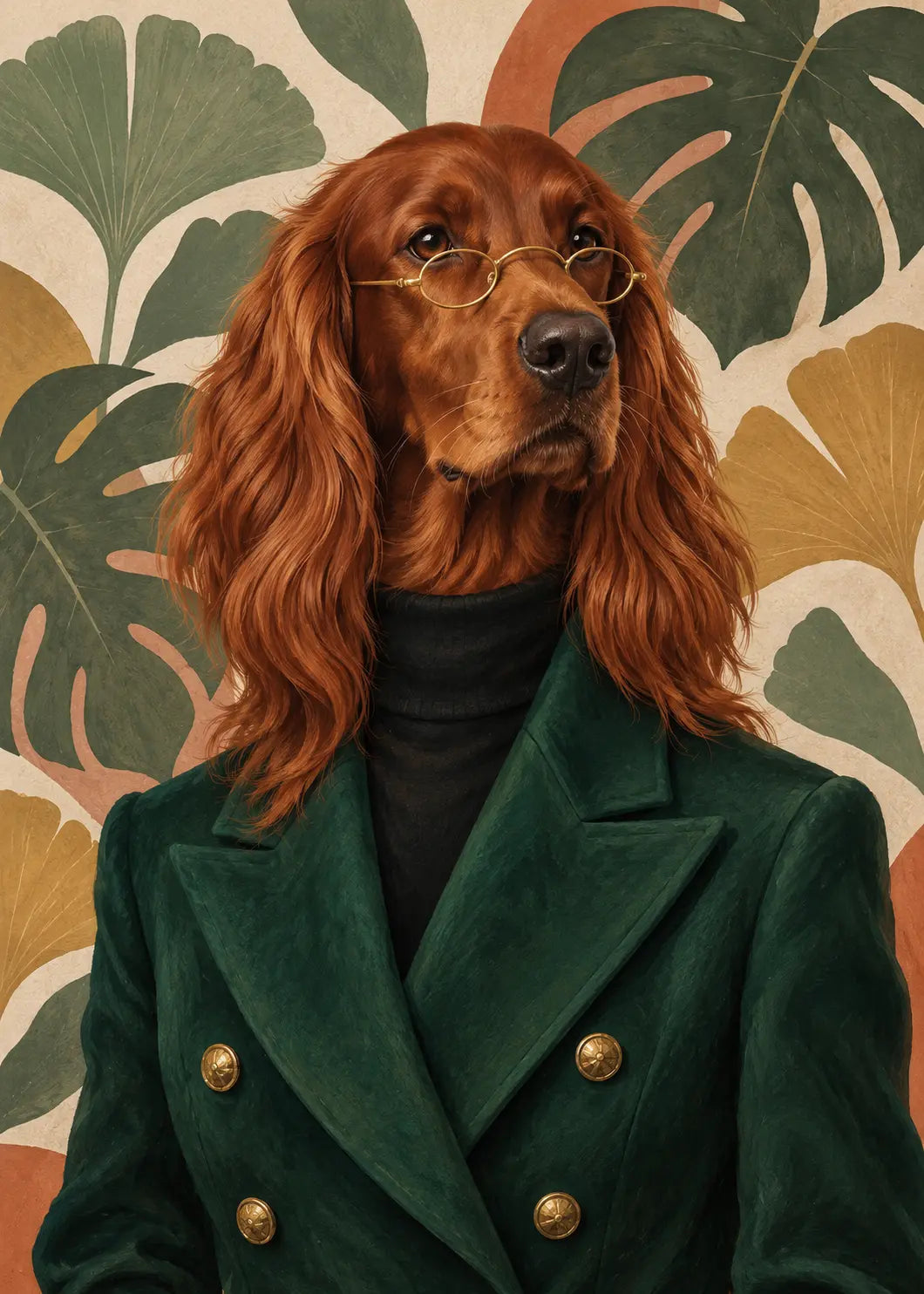GL00000053 – Irish Setter Botanical, ungerahmte Web-Vorschau
