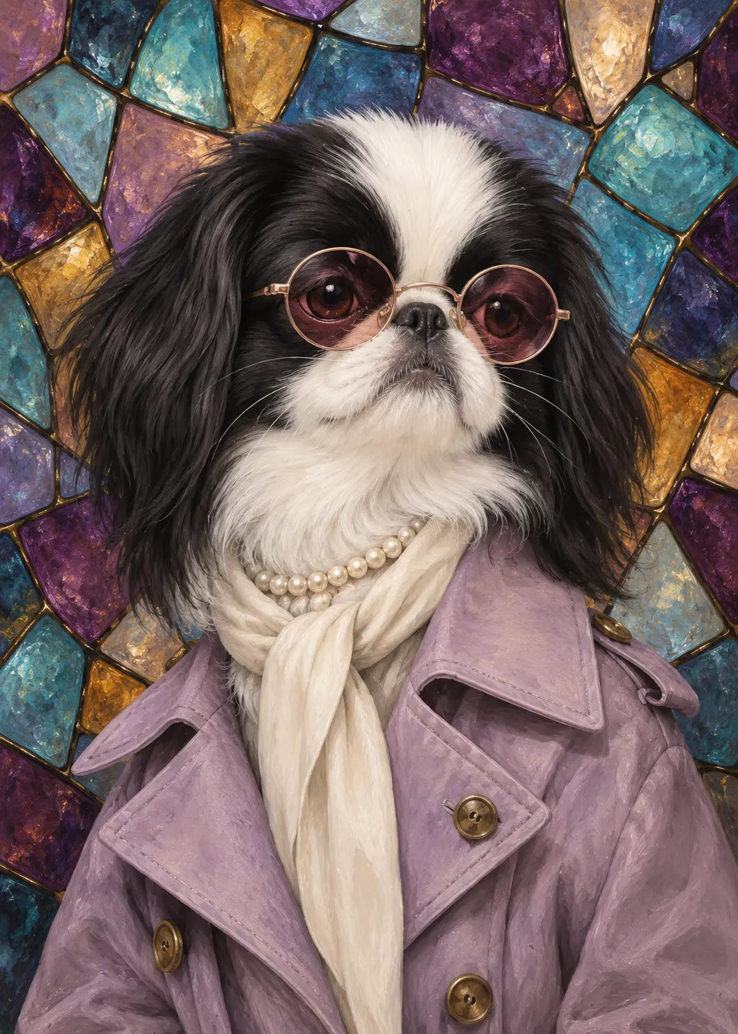 GL00000054 – Japanese Chin Mosaik, ungerahmte Web-Vorschau
