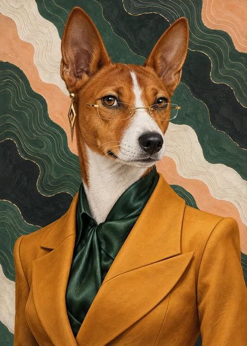 GL00000057 Basenji Topografie – ungerahmtes Kunstmotiv