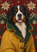 GL00000064 Berner Sennenhund Alpen Couture – ungerahmtes Kunstmotiv