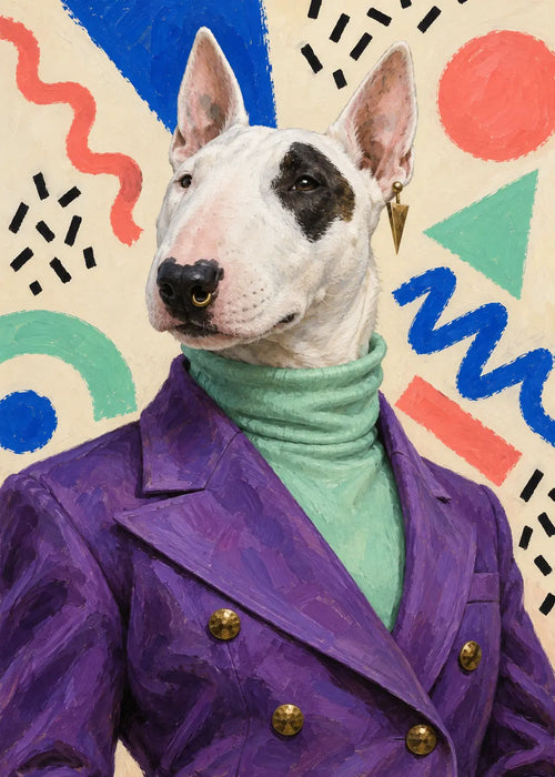 GL00000067 Bullterrier Memphis Mint – ungerahmtes Kunstmotiv