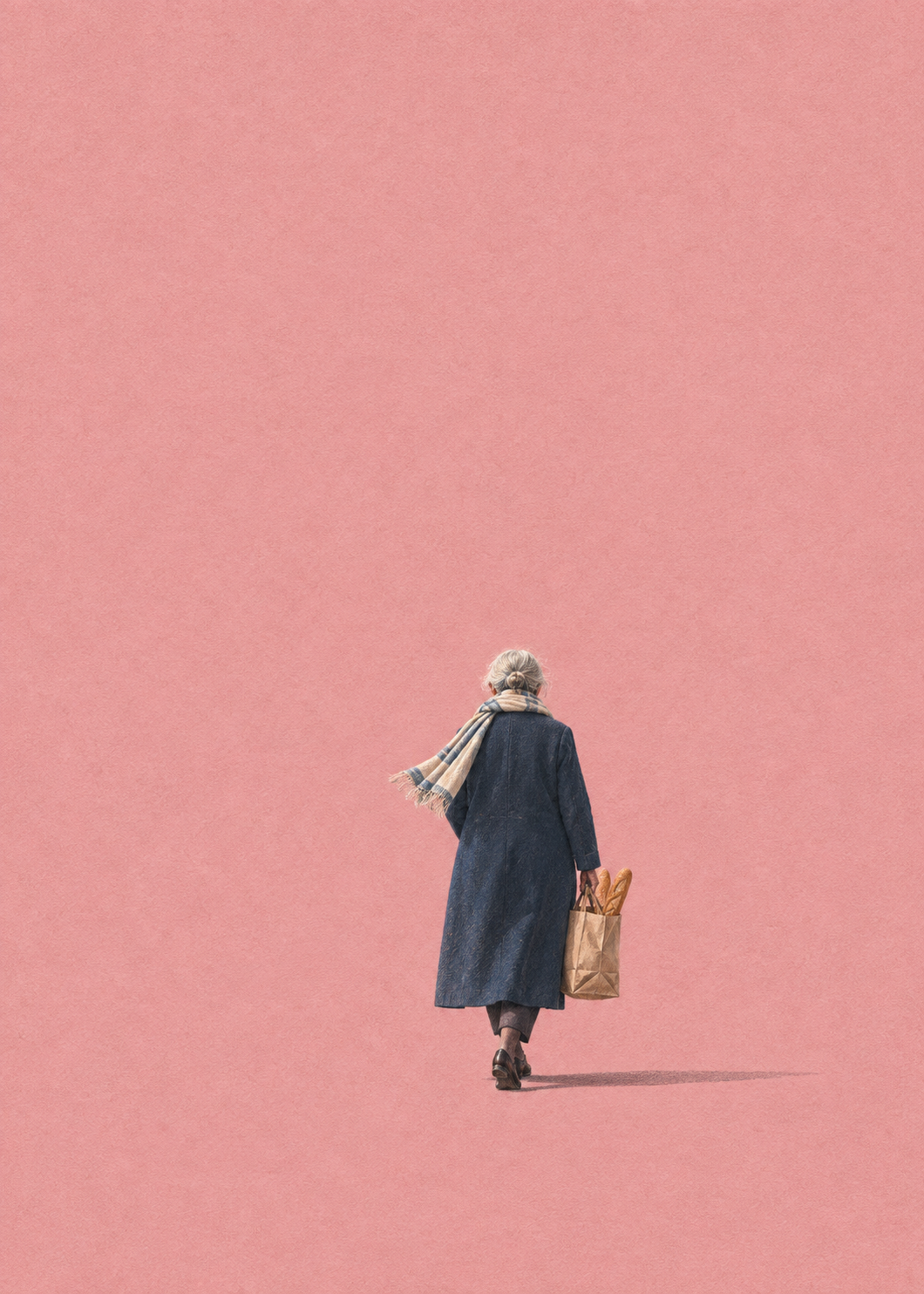 GL00100022 Das Baguette – minimalistischer Frankreich-Kunstdruck, Hauptmotiv ohne Rahmen