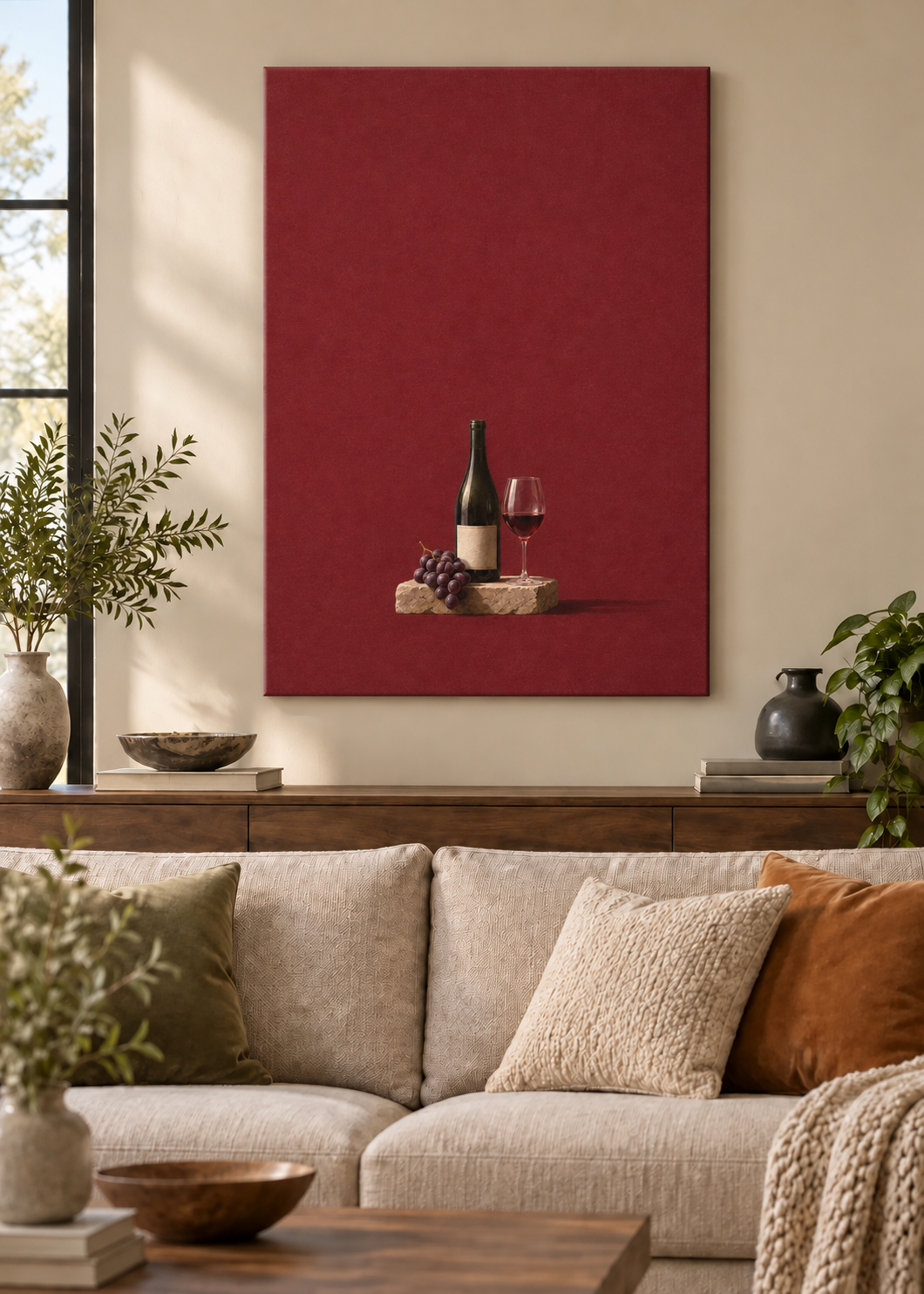 GL00100024 Bordeaux – Wohnzimmer-Mockup, Slim-Leinwand, Frankreich-Kunst