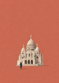 GL00100027 Montmartre – minimalistischer Frankreich-Kunstdruck, Hauptmotiv ohne Rahmen