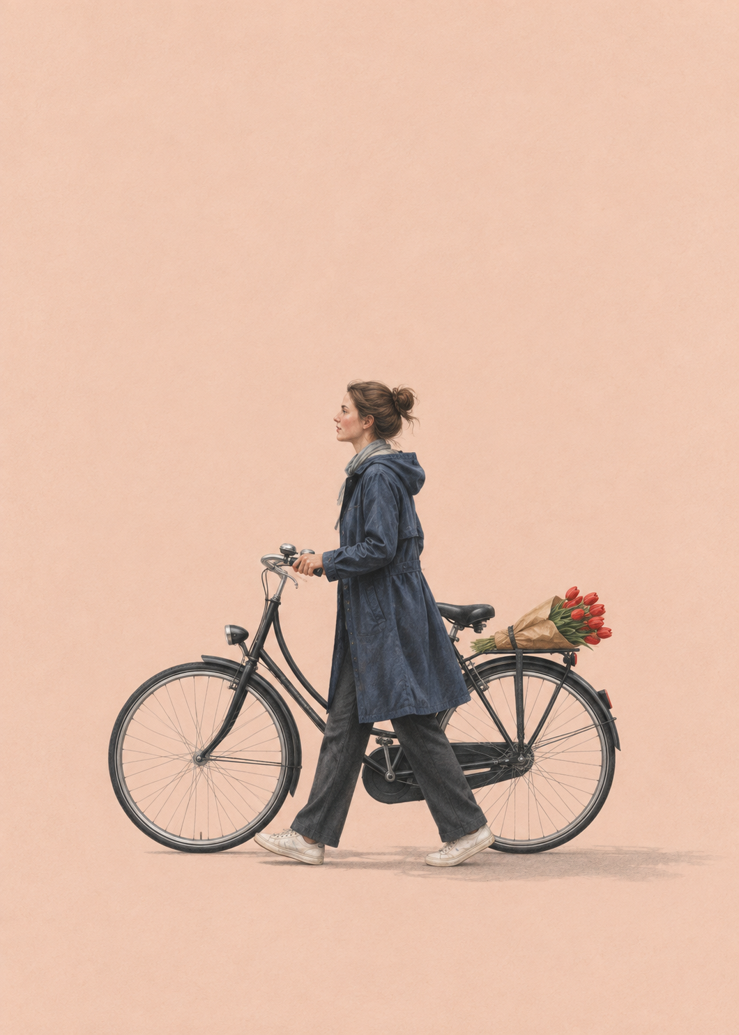 GL00100041 Tulpen nach Hause – Holland-Kunstdruck, Hauptmotiv ohne Rahmen