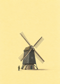 GL00100044 Die kleine Mühle – Holland-Kunstdruck, Hauptmotiv ohne Rahmen