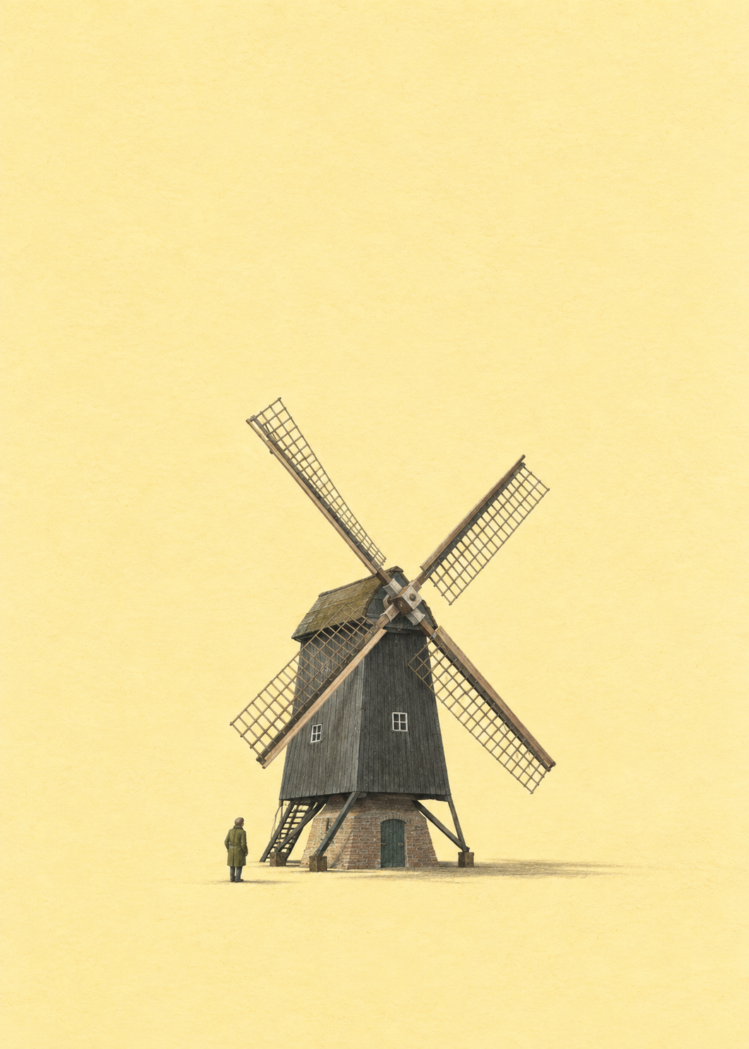 GL00100044 Die kleine Mühle – Holland-Kunstdruck, Hauptmotiv ohne Rahmen