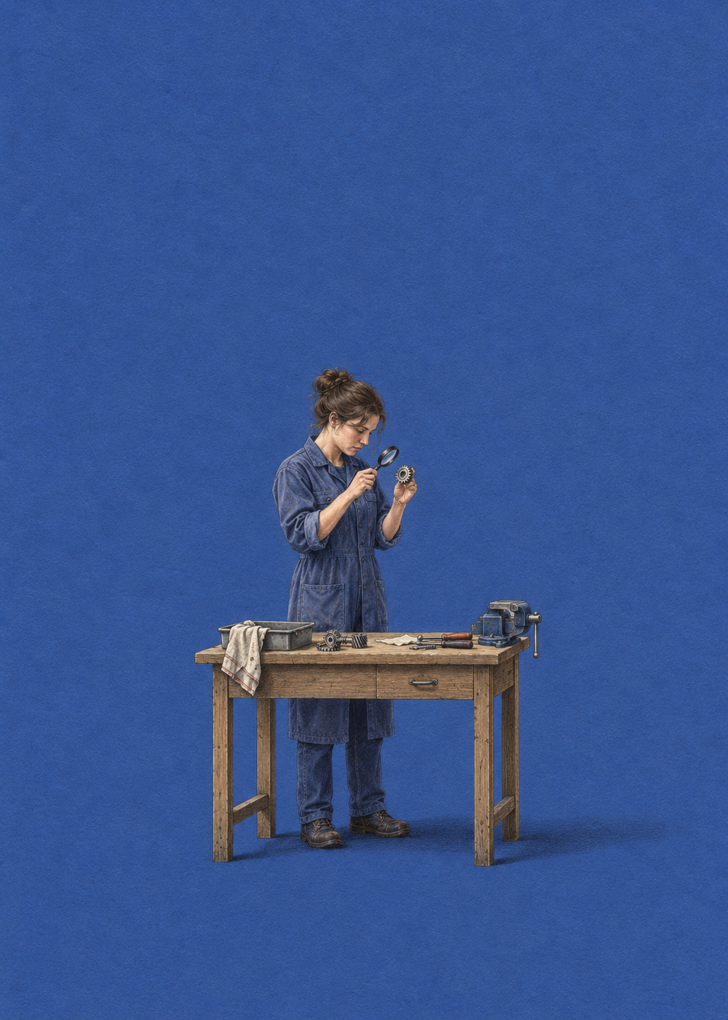 GL00100052 Der genaue Blick – Deutschland-Kunstdruck, Hauptmotiv ohne Rahmen