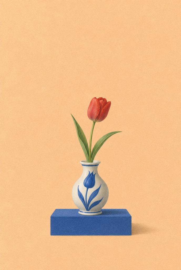 GL00100067 Die blaue Vase – Türkei-Kunstdruck, Hauptmotiv ohne Rahmen