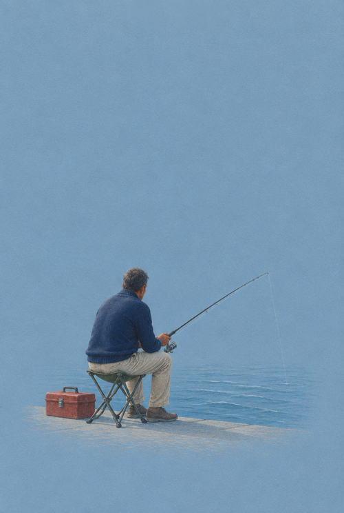 GL00100069 Angler am Bosporus – Türkei-Kunstdruck, Hauptmotiv ohne Rahmen