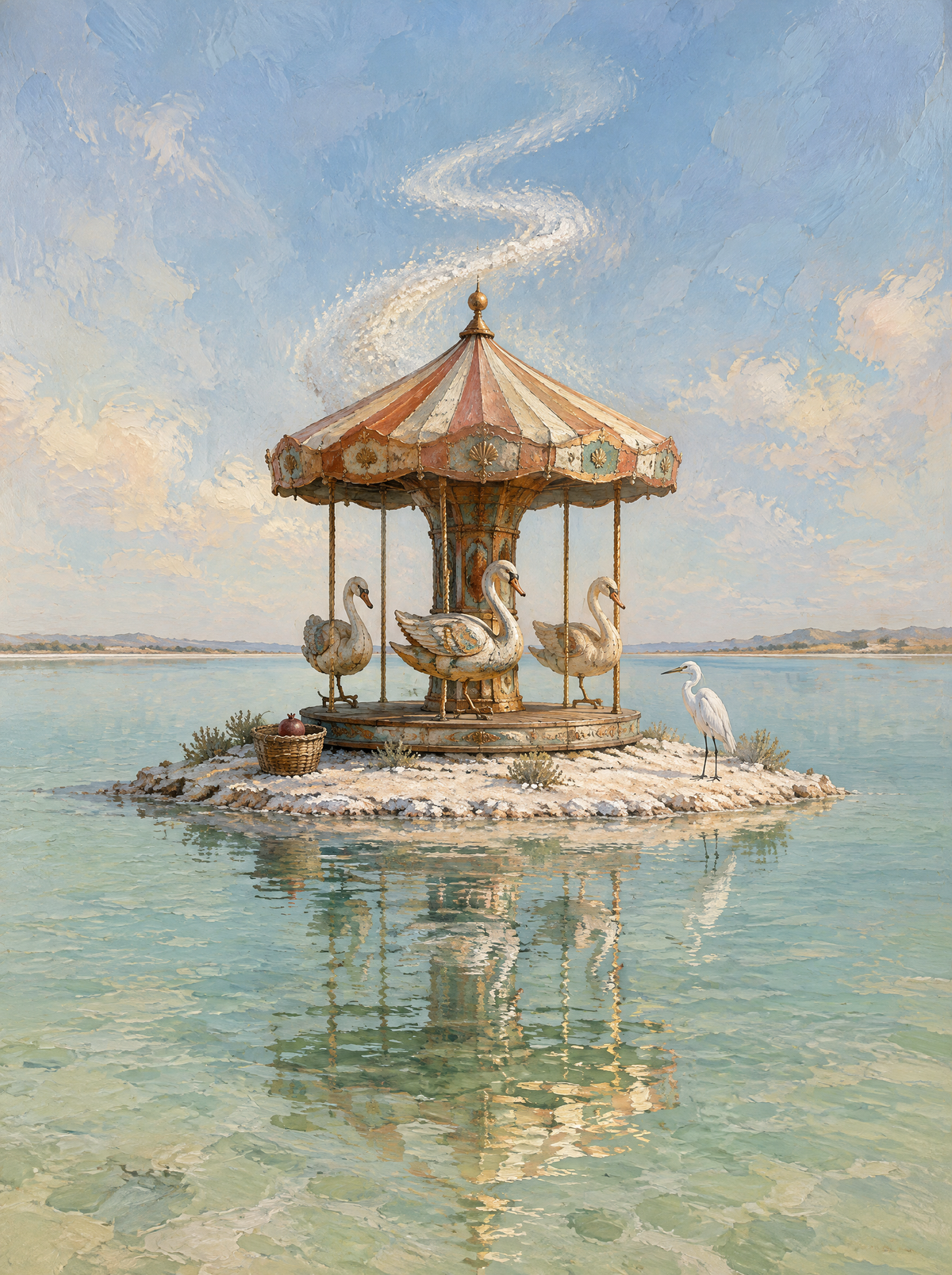 Das Salzkarussell – Kunstmotiv ohne Rahmen.