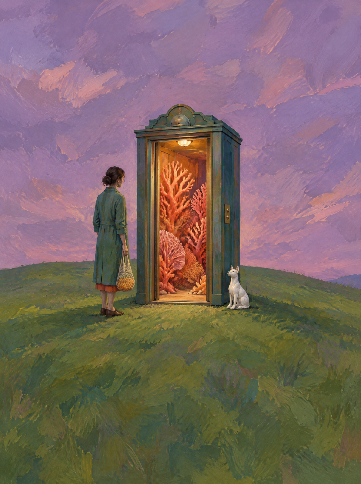 Der Aufzug zum Korallenwald – Kunstmotiv ohne Rahmen.