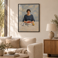 Die Suppe der Segelboote – Poster im schwarzen Holzrahmen im Wohnzimmer, ohne Weißrand.