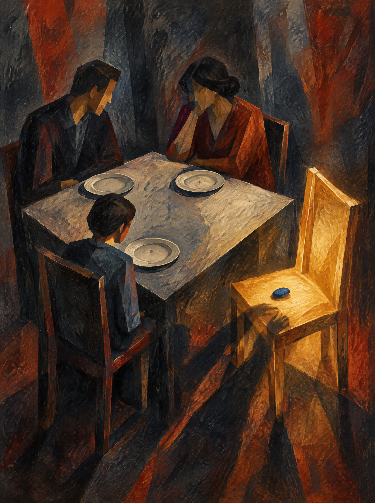 Der leere Platz – Kunstmotiv ohne Rahmen.