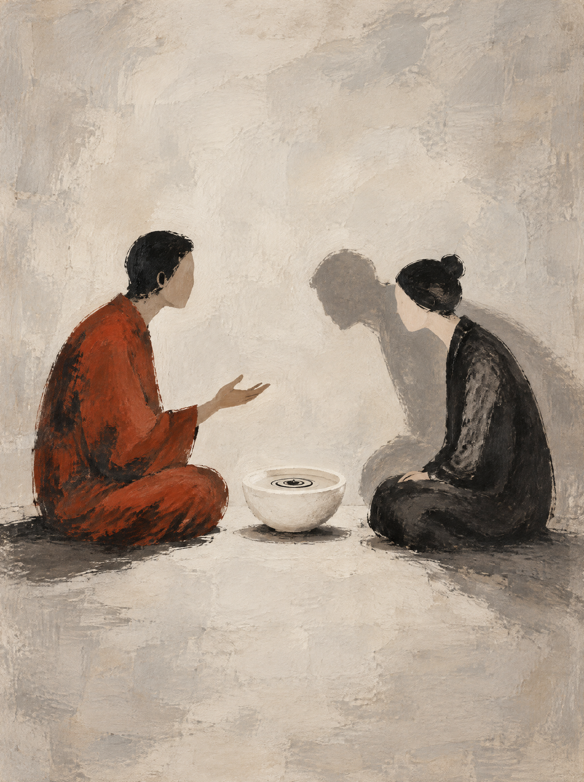 Die Schale der Stille – Kunstmotiv ohne Rahmen.