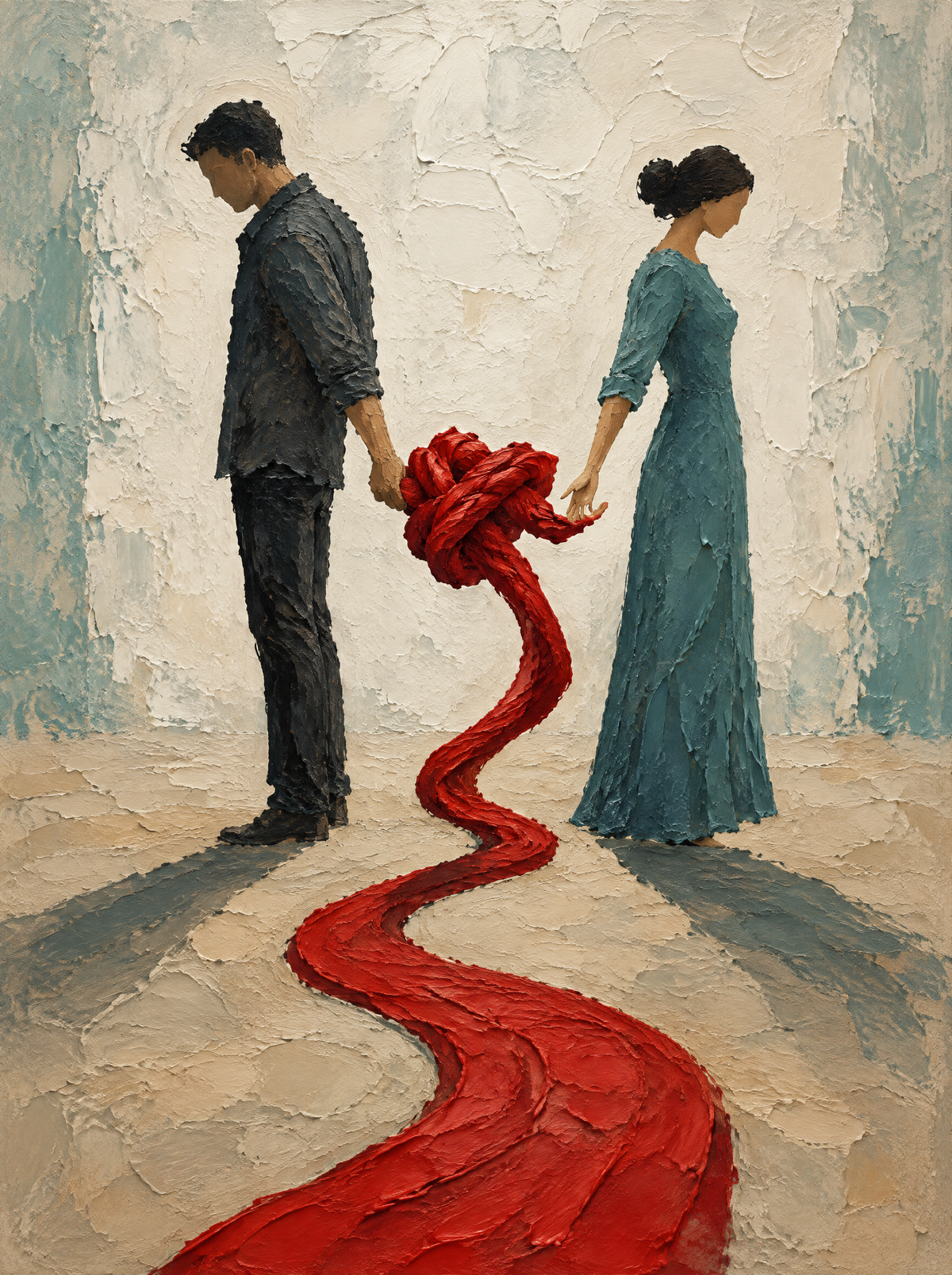 Der gelöste Knoten – Kunstmotiv ohne Rahmen.