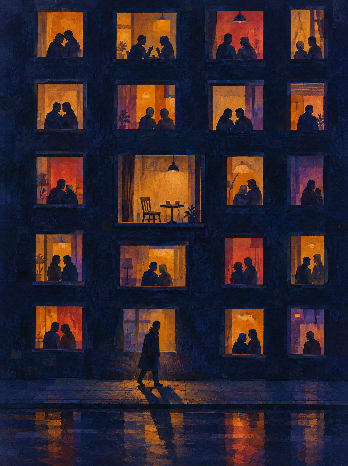 Das wartende Fenster – Kunstmotiv ohne Rahmen.