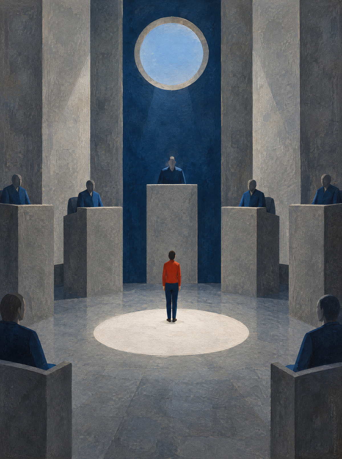 Der Platz für die Wahrheit – Kunstmotiv ohne Rahmen.