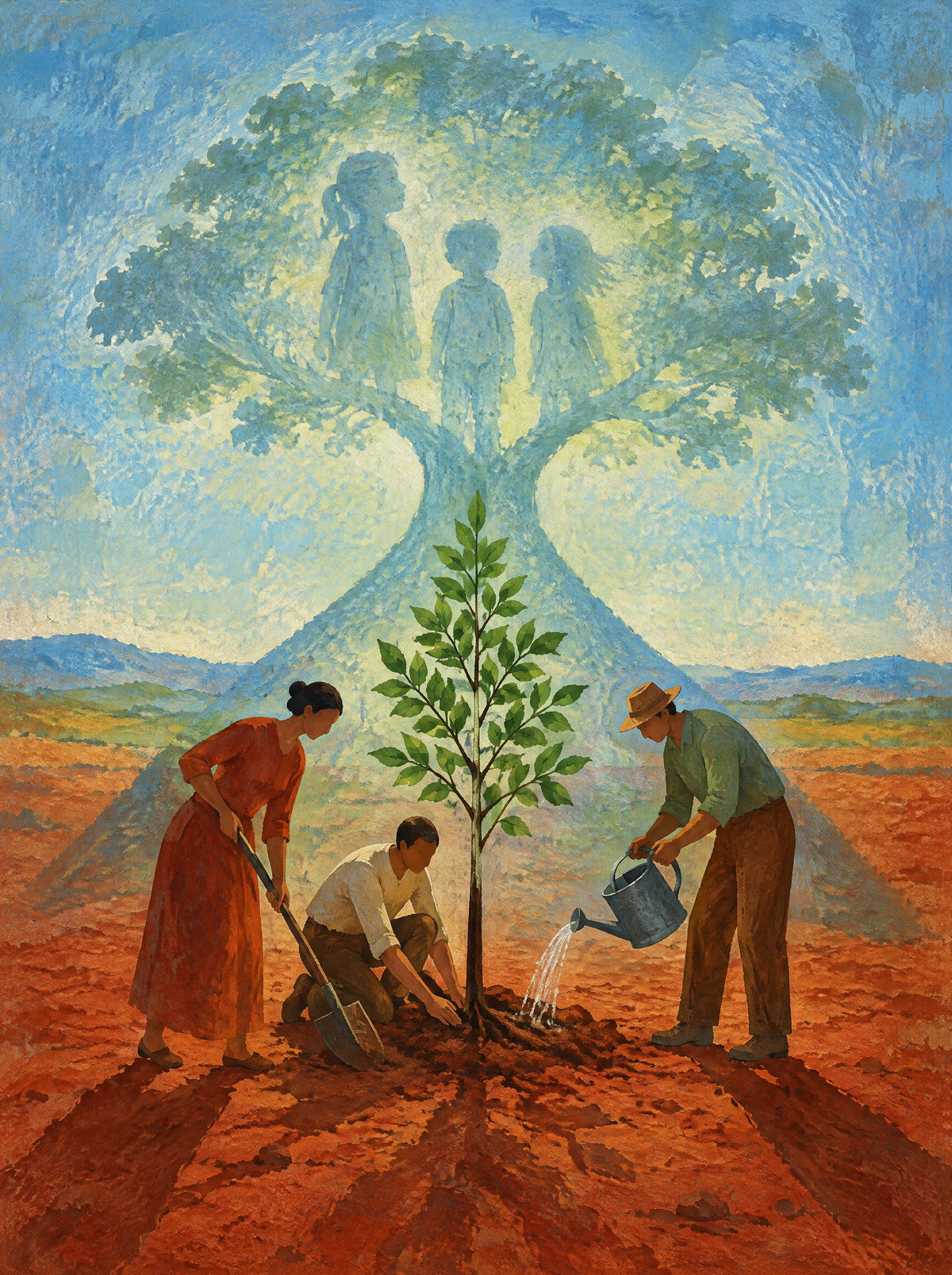 Der Baum für die Ungeborenen – Kunstmotiv ohne Rahmen.
