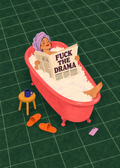 Fuck the Drama – Originalmotiv ohne Rahmen