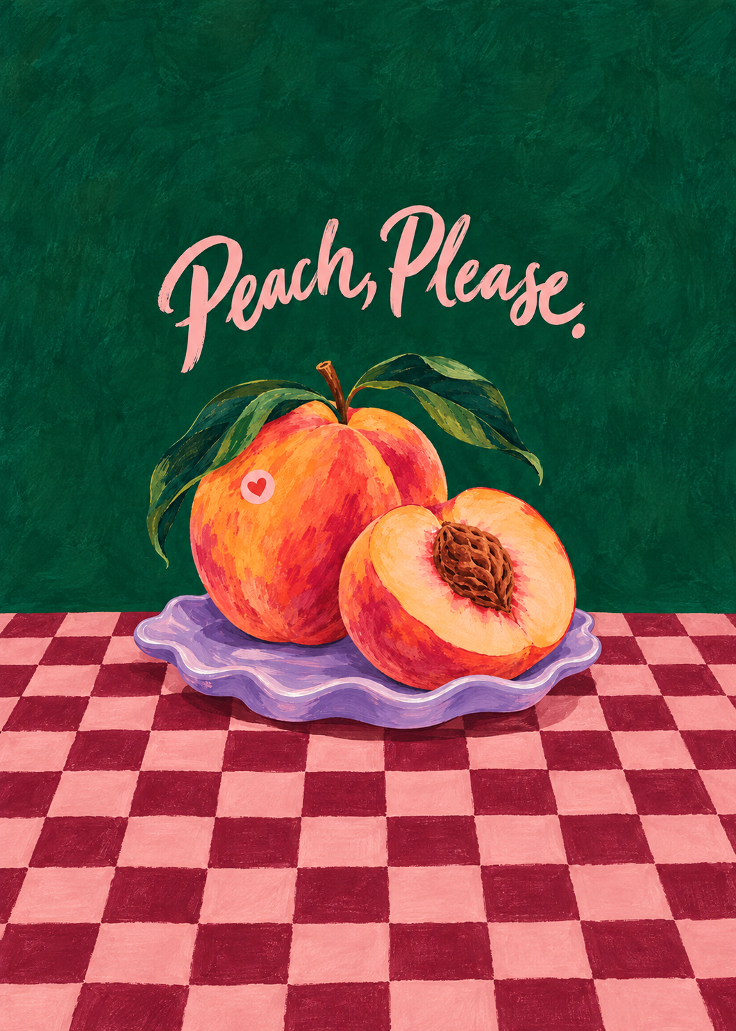 Peach Please – Originalmotiv ohne Rahmen