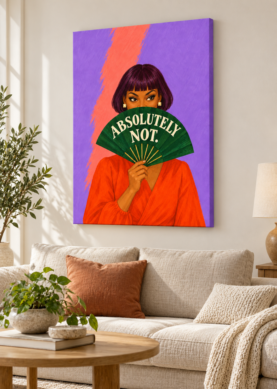 Absolutely Not – Leinwand Slim ohne Rahmen