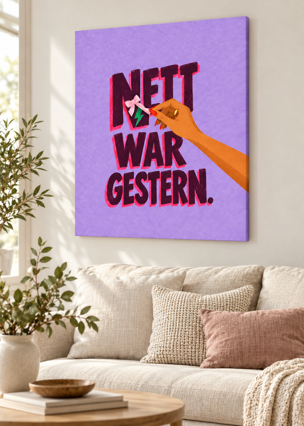 Nett war gestern – rahmenlose Slim-Leinwand