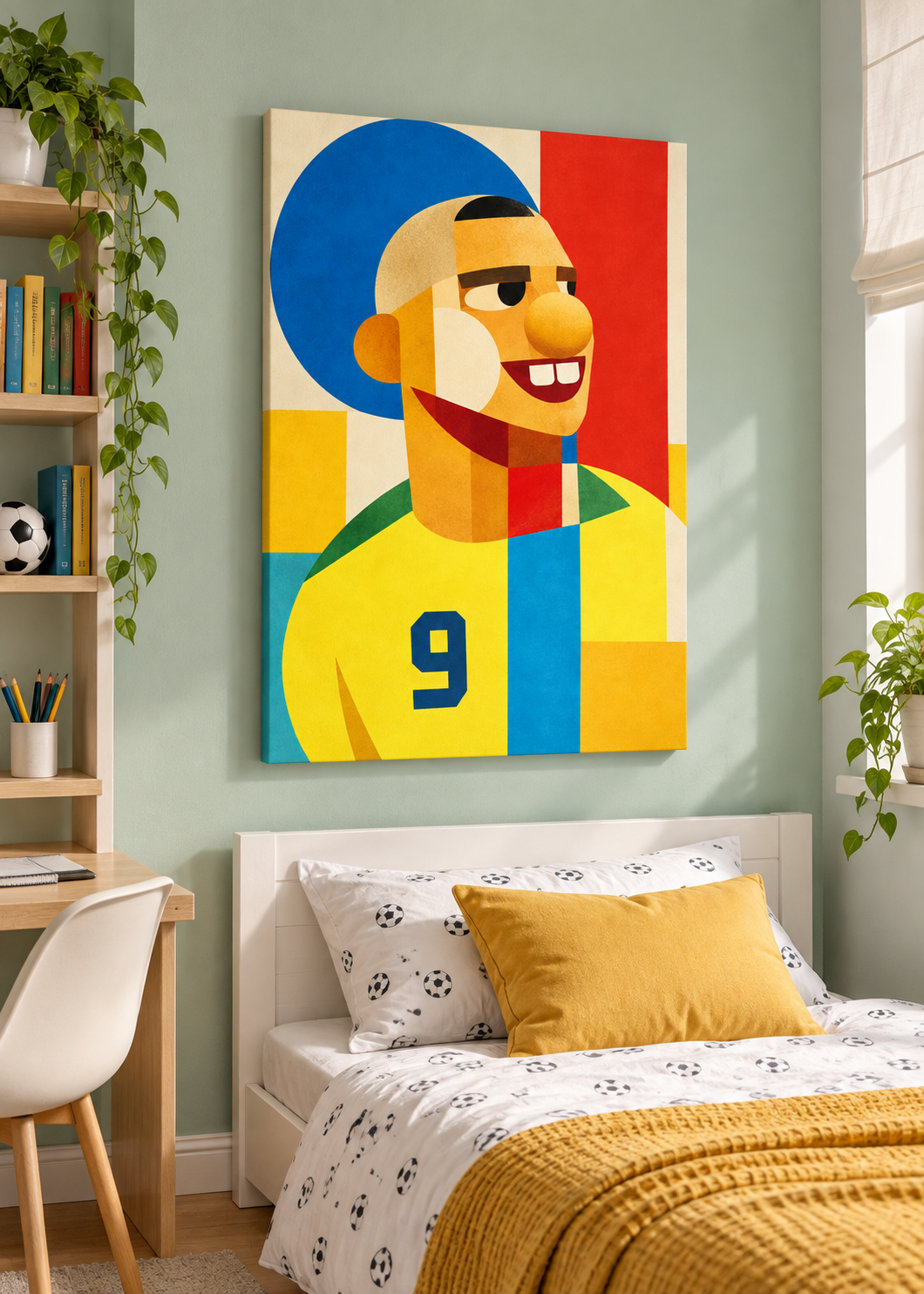 Ronaldo: Leinwand ohne Rahmen im Kinder- oder Jugendzimmer