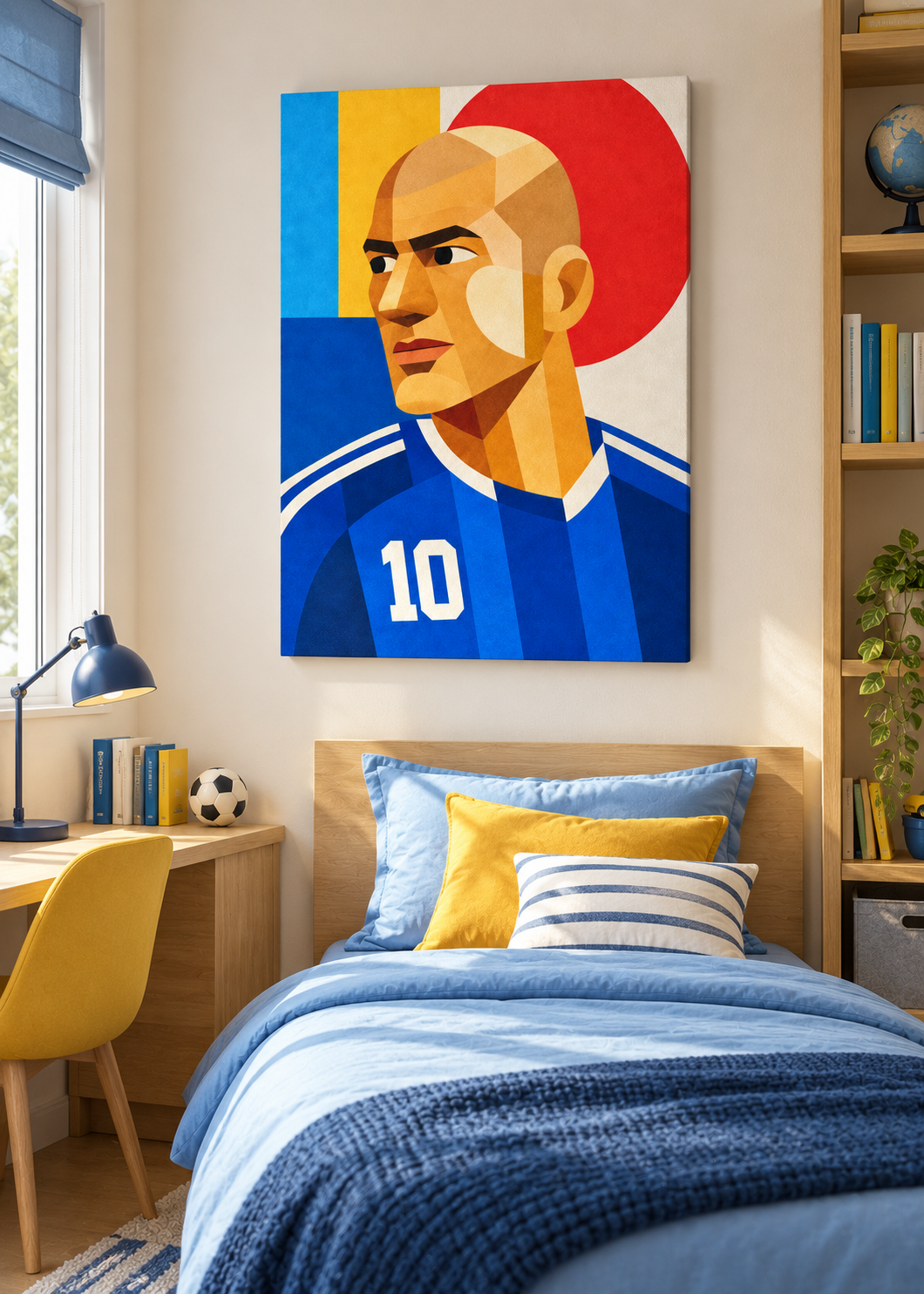 Zidane: Leinwand ohne Rahmen im Kinder- oder Jugendzimmer