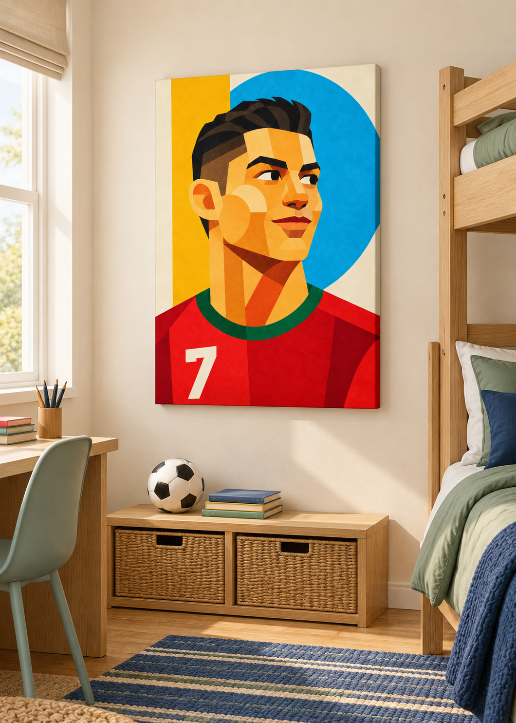 Cristiano Ronaldo: Leinwand ohne Rahmen im Kinder- oder Jugendzimmer