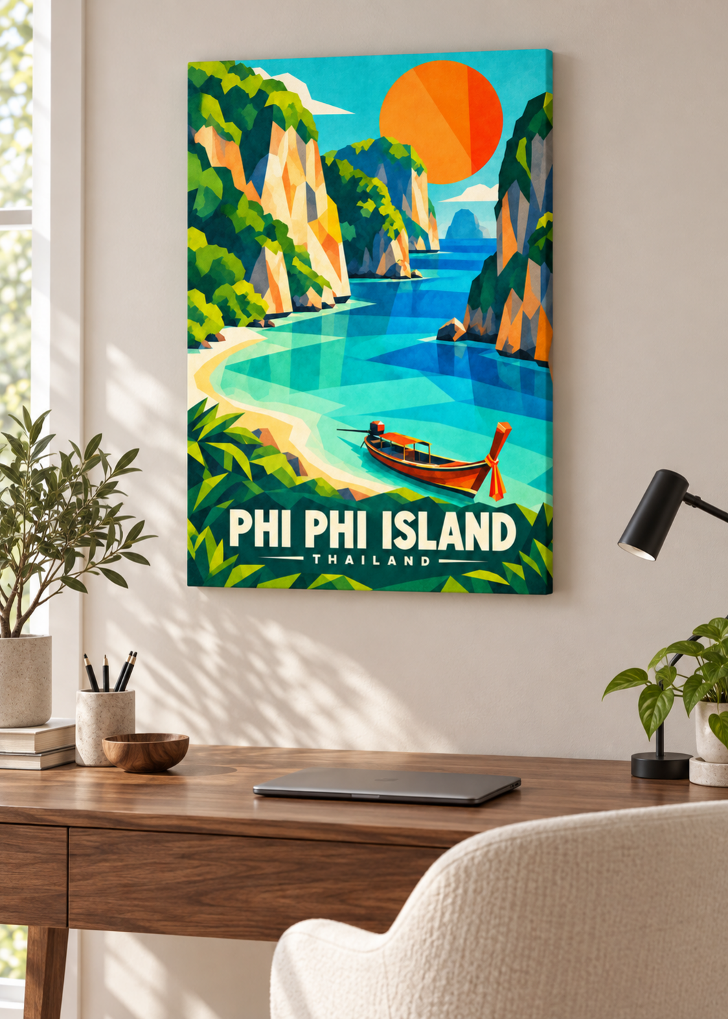 Phi Phi Islands – Mockup als rahmenlose Leinwand