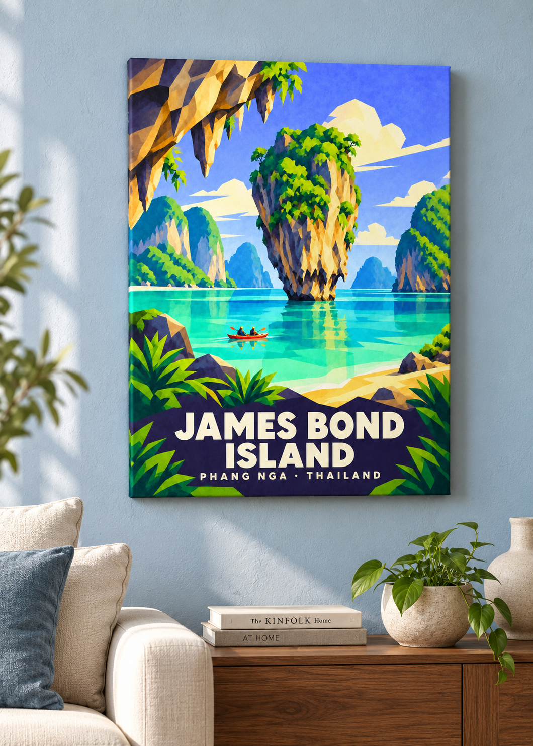 James Bond Island – Mockup als rahmenlose Leinwand