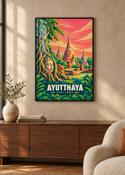 Ayutthaya – schwarzer Rahmen mit Acrylglas