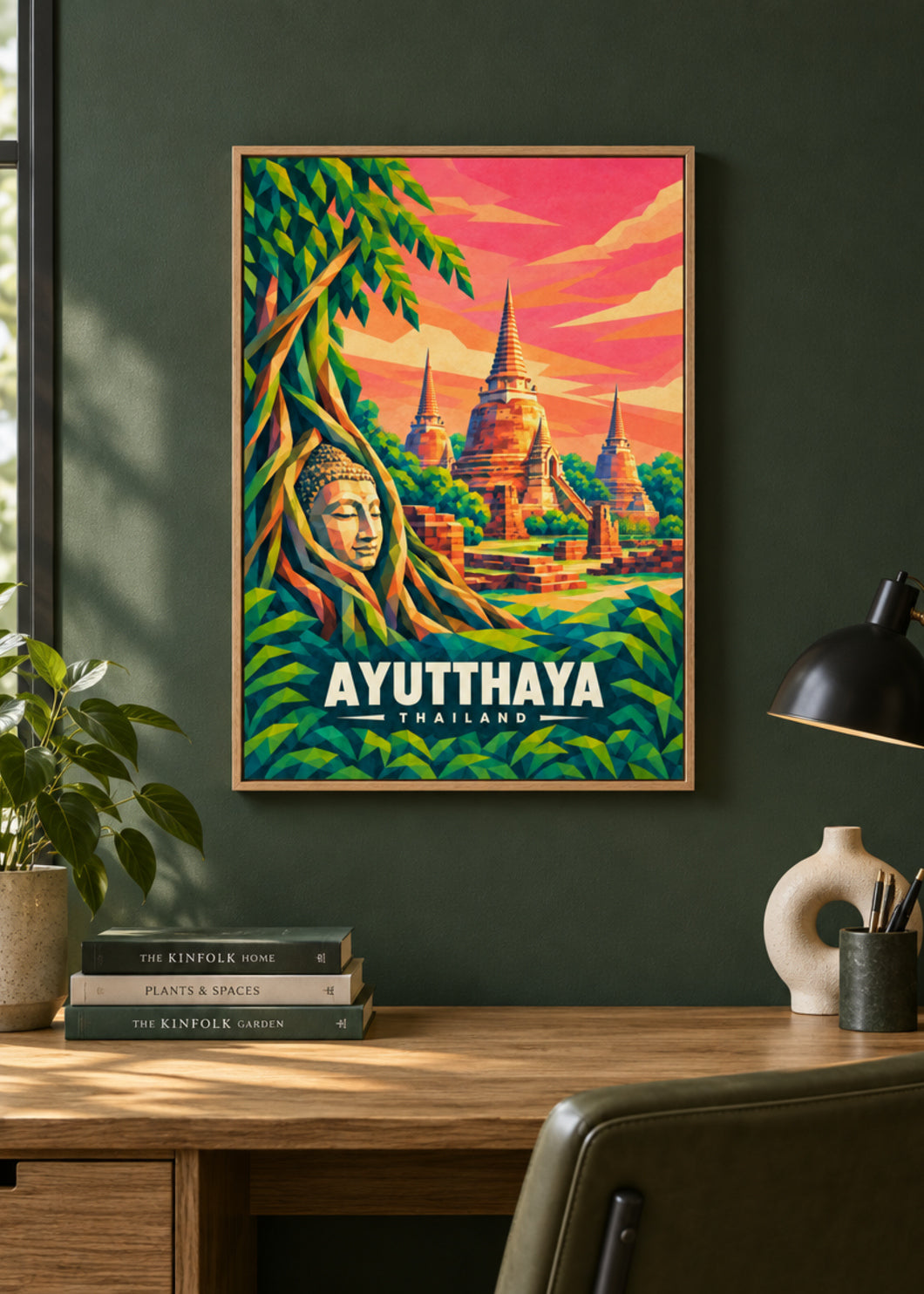 Ayutthaya – Leinwand im Naturholzrahmen