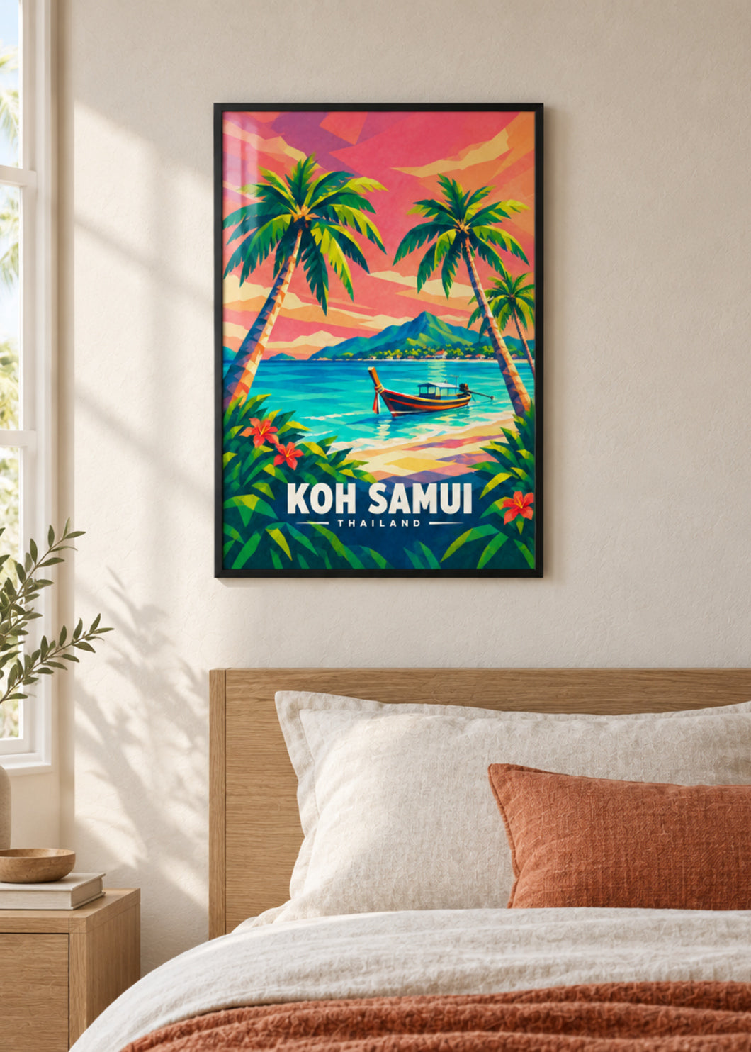 Koh Samui – schwarzer Rahmen mit Acrylglas