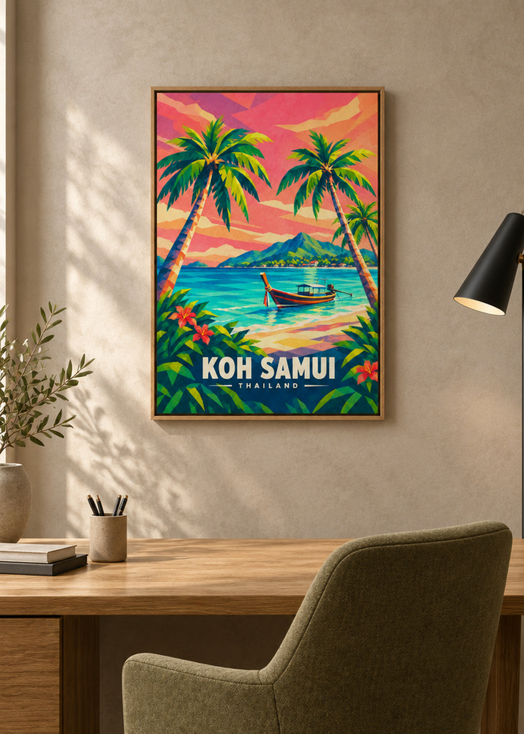 Koh Samui – Leinwand im Naturholzrahmen