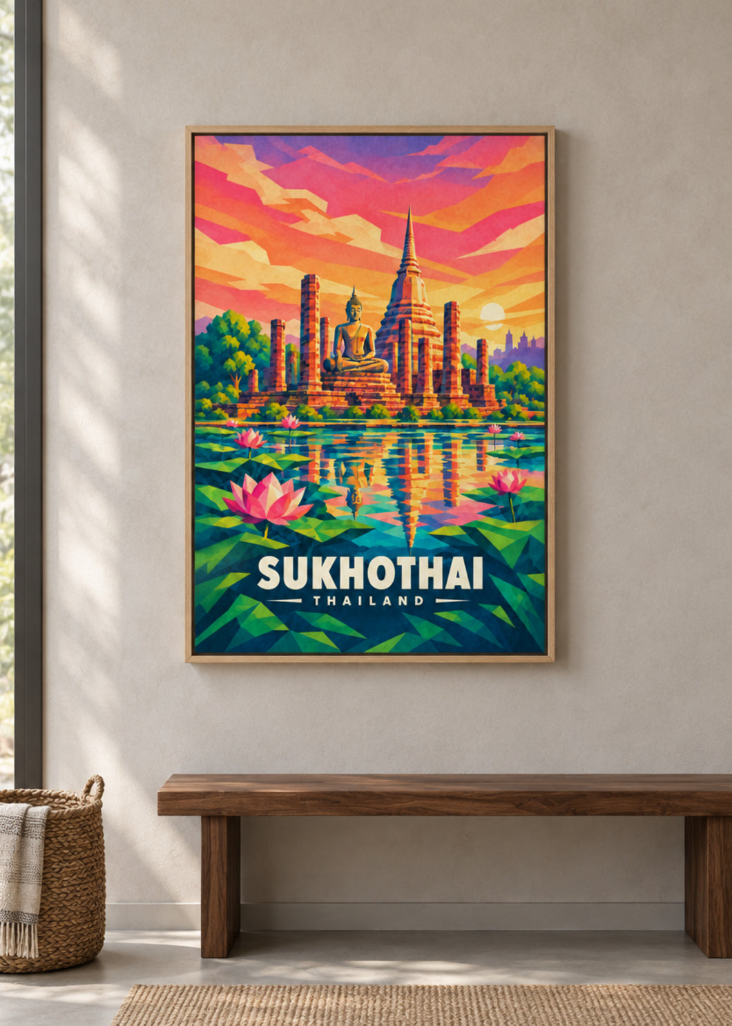 Sukhothai – Leinwand im Naturholzrahmen