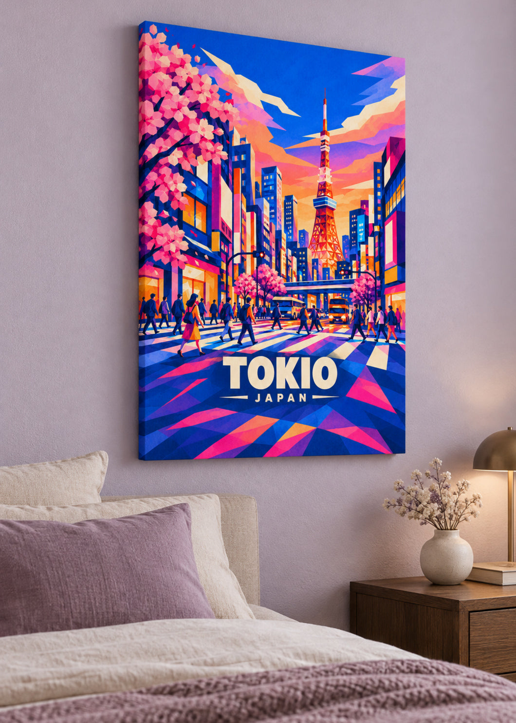 Tokio, Japan – Mockup als rahmenlose Leinwand