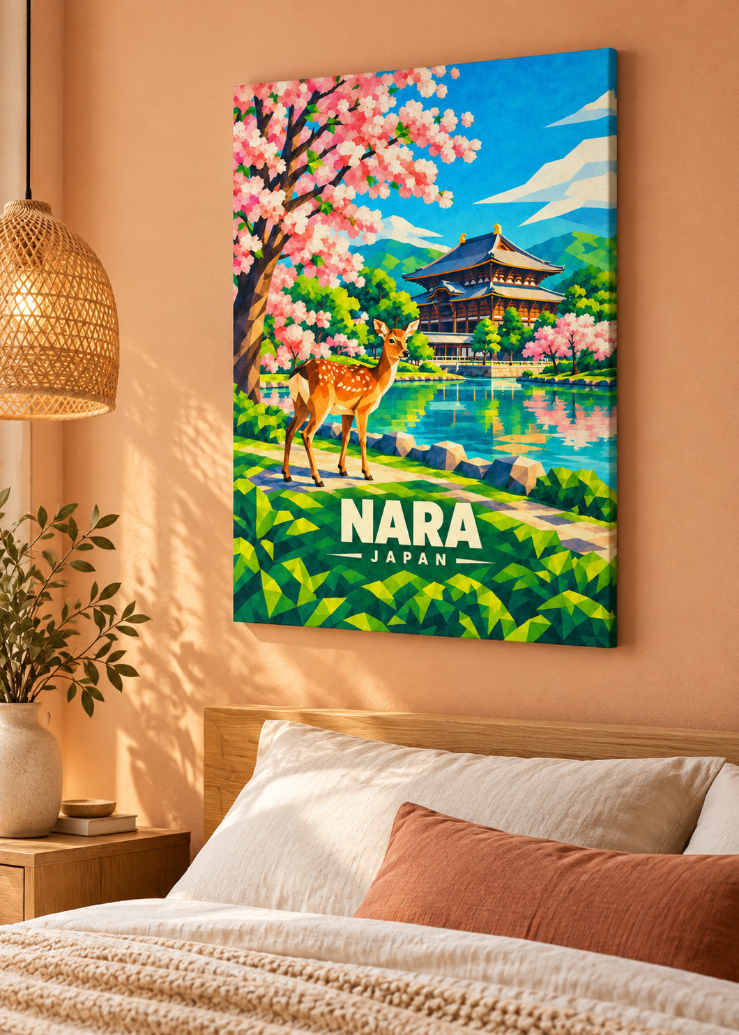 Nara, Japan – Mockup als rahmenlose Leinwand