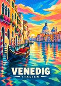 Venedig – Geometrische Ortsillustration mit Ortsname und Landesname
