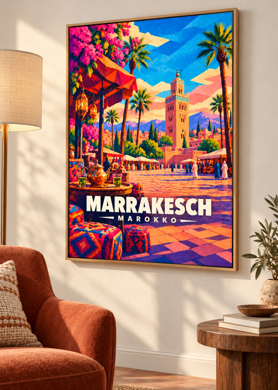 Marrakesch – Leinwand im Naturholz-Schattenfugenrahmen