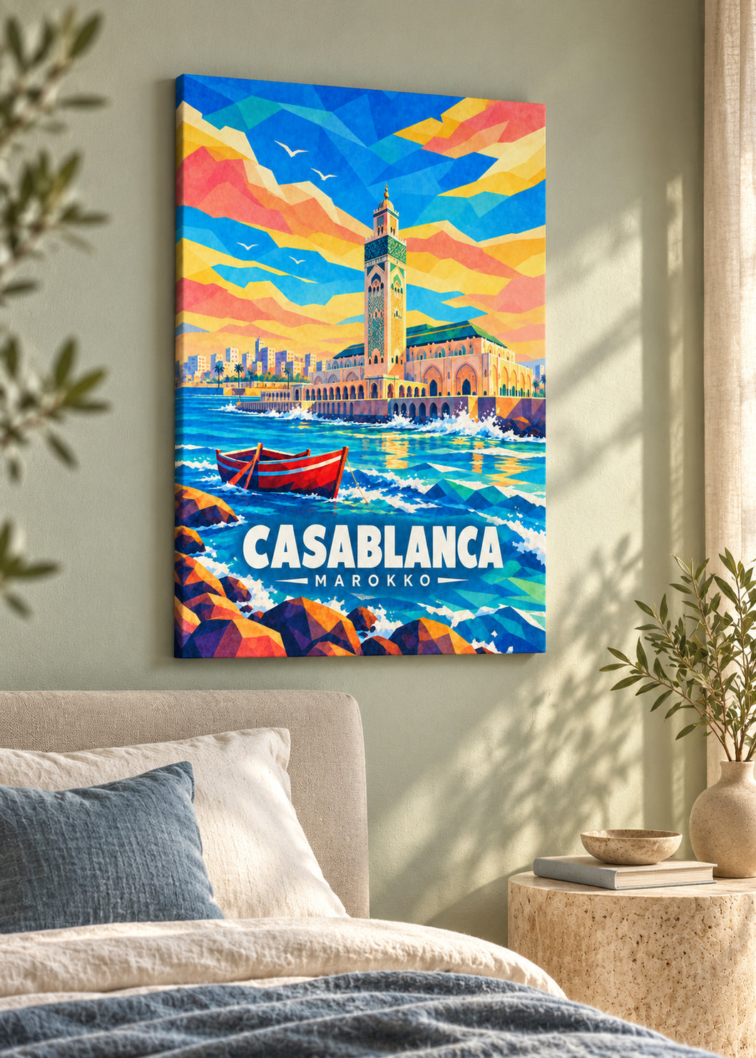 Casablanca, Marokko – rahmenlose Slim-Leinwand