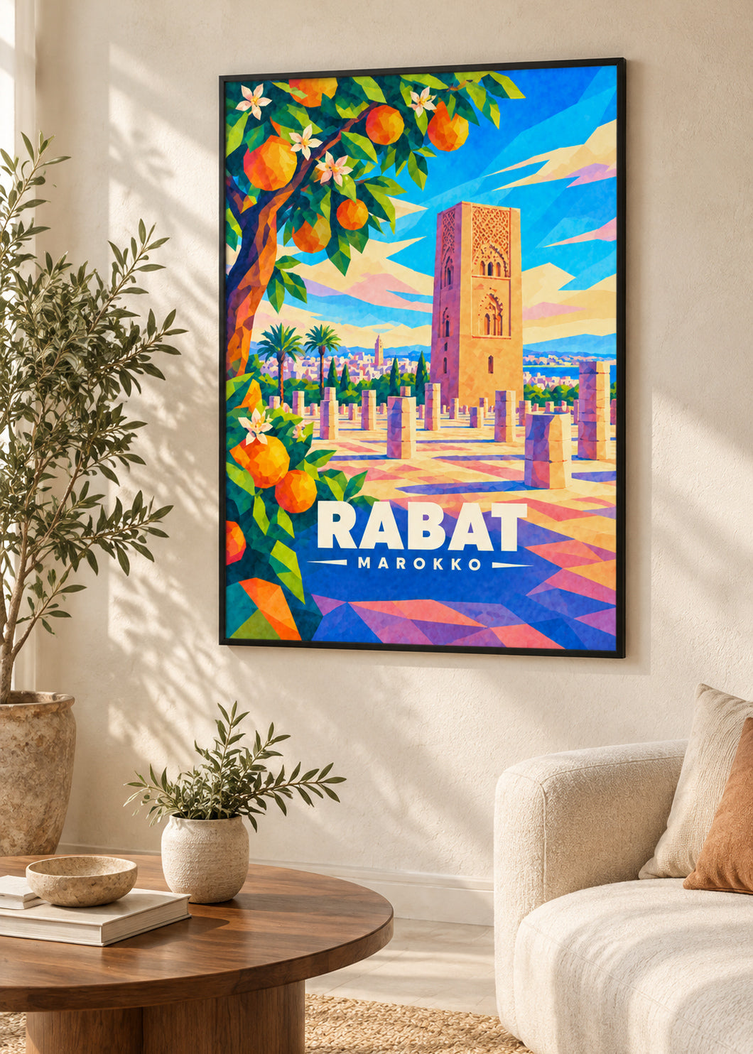 Rabat, Marokko – schwarzer Rahmen mit Acrylglas