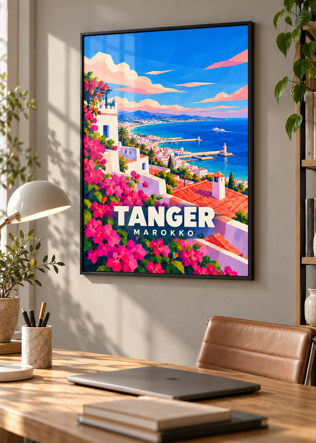 Tanger, Marokko – schwarzer Rahmen mit Acrylglas