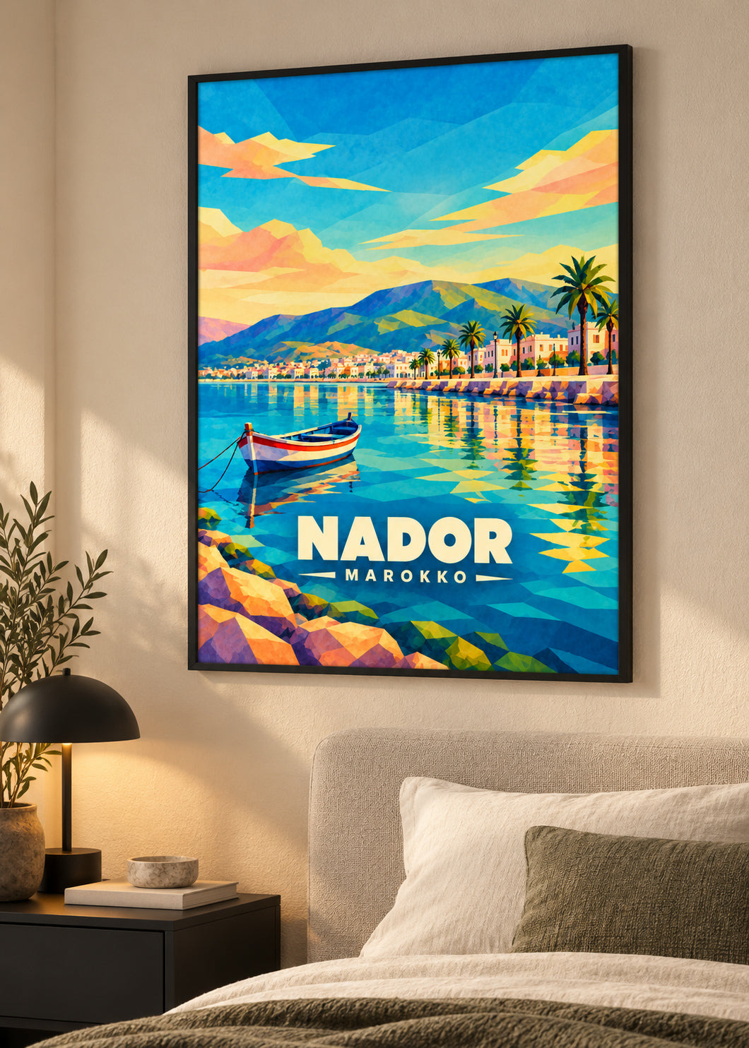 Nador, Marokko – schwarzer Rahmen mit Acrylglas
