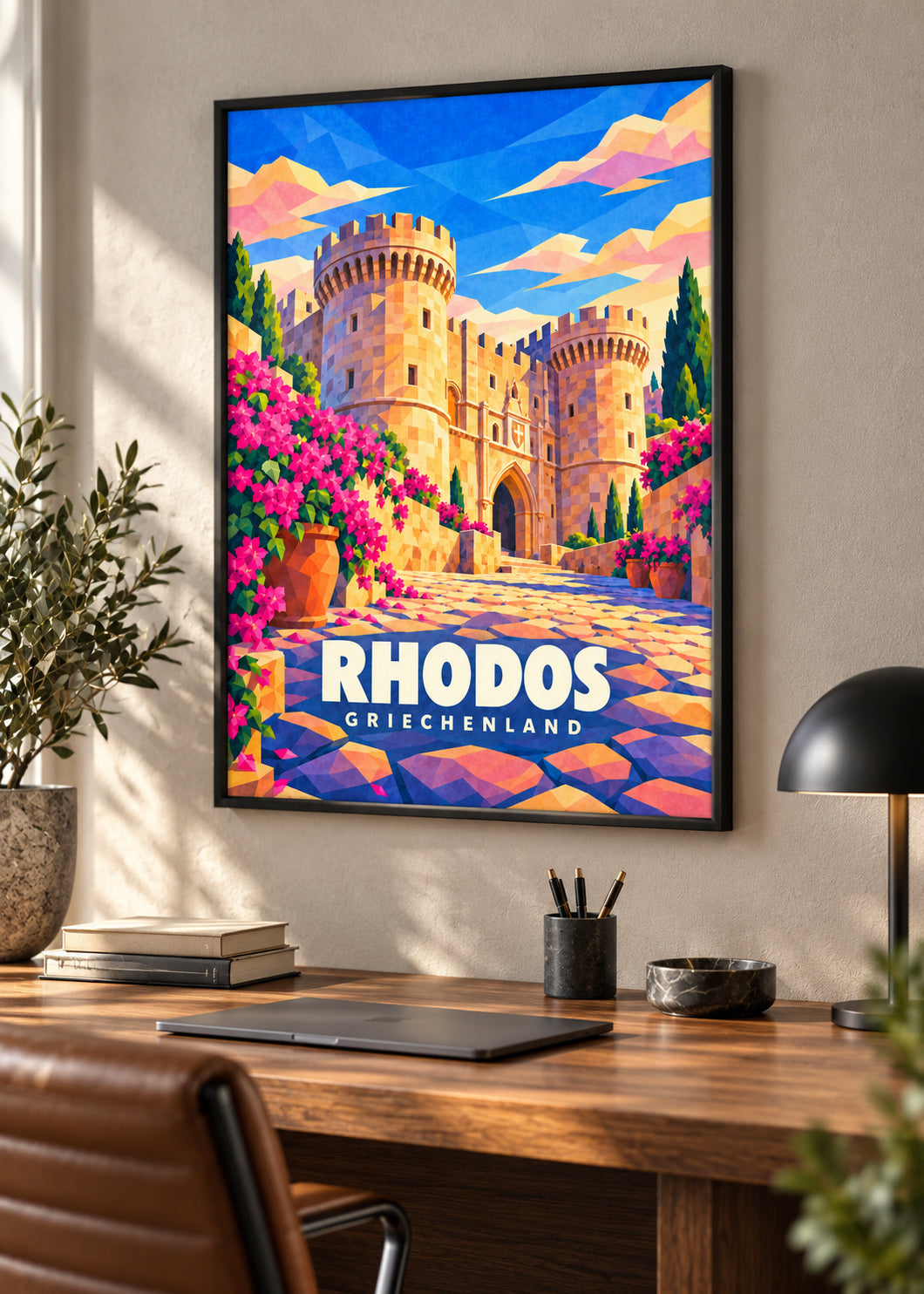 Rhodos, Griechenland – schwarzer Rahmen mit Acrylglas