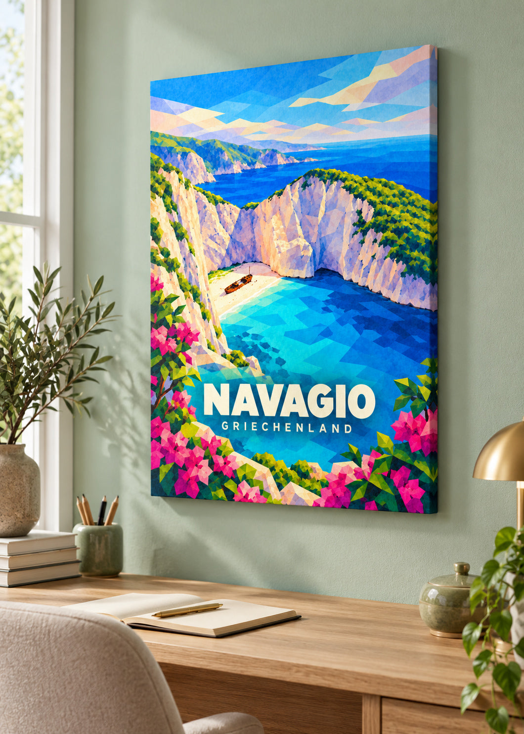 Navagio, Griechenland – rahmenlose Slim-Leinwand